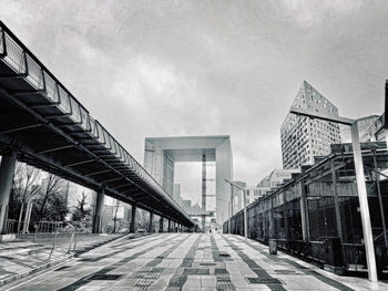 Low angle view of bridge against sky
