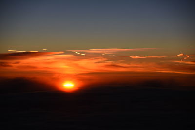 Scenic view of sunset sky