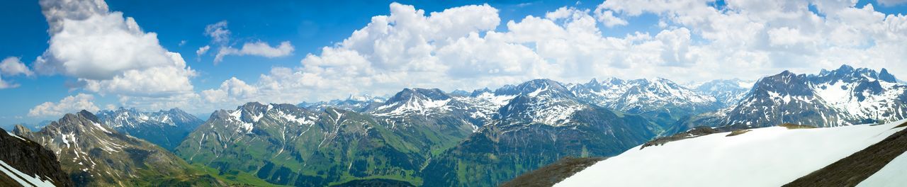 Panoramic shot of mountain range