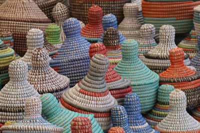 Full frame shot of colorful decorations for sale at market