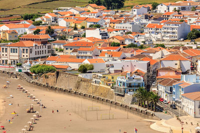 High angle shot of townscape