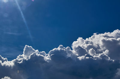 Low angle view of clouds in sky