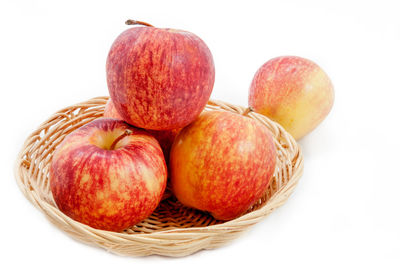 Close-up of fruits against white background