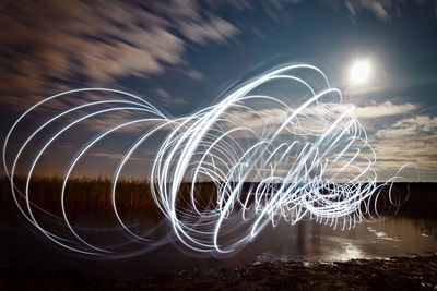 Light painting at night