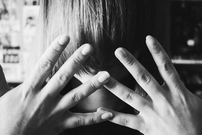 Close-up of woman's hands