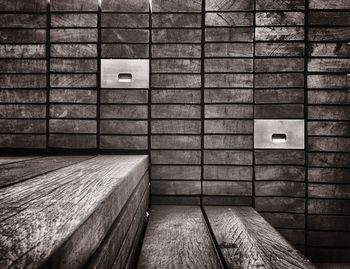 Cropped stairs against the wall