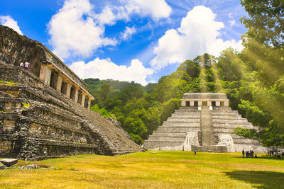 View of old ruins against sky