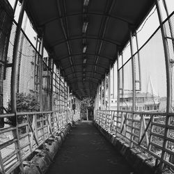 Bridge amidst buildings