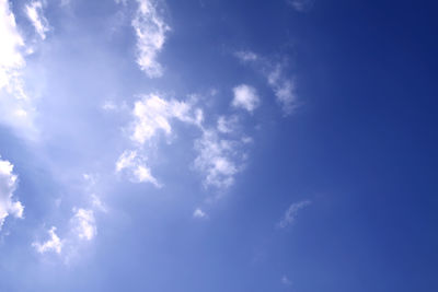 Low angle view of blue sky