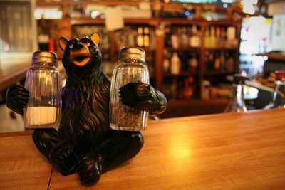 Close-up of wine glasses