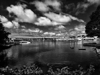 Scenic view of river against sky