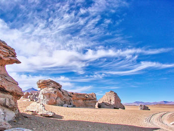 Rock formations in a desert