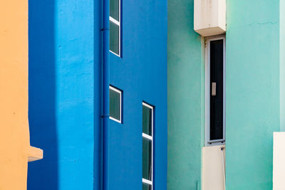 Full frame shot of blue building