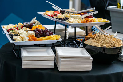 Close-up of food on table