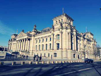 View of building in city