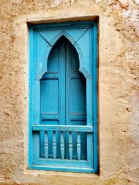 Facade of blue house