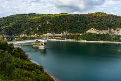 One of the most famous natural landmark of georgia zhinvali reservoir in caucasus mountains