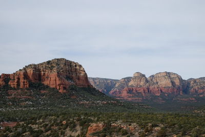 Rock formations on landscape