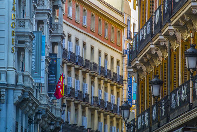 Low angle view of buildings in city