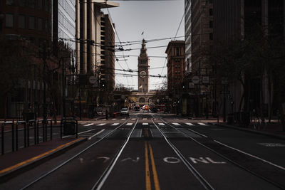 View of city street