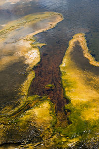 High angle view of stream