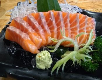 Close-up of fish in plate