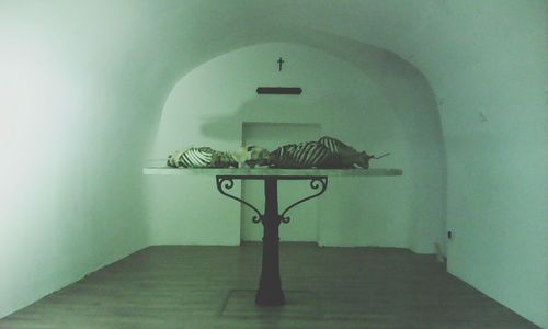 Empty corridor of building