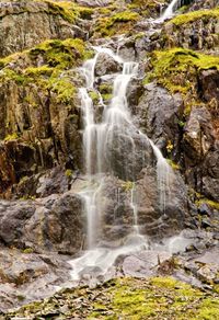 Scenic view of waterfall