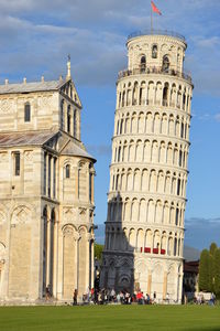 Tourists in front of historical building