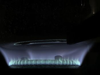 Close-up of illuminated glass window