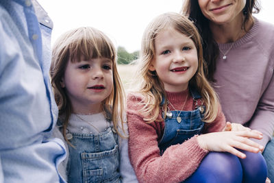 Portrait of cute smiling girl