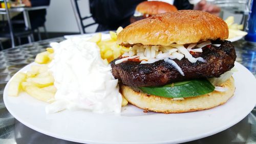 Close-up of food on plate