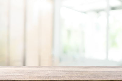 Close-up of wooden table