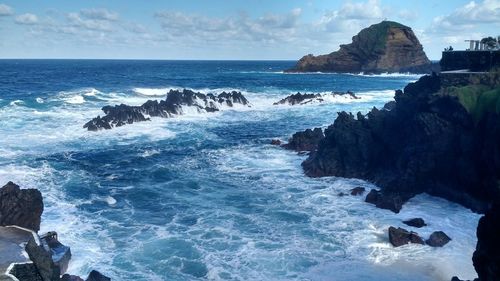 Scenic view of sea against sky