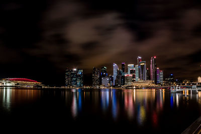 Illuminated city at night