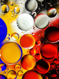 Colorful mixed oil and water