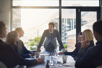 Portrait of business colleagues working at office