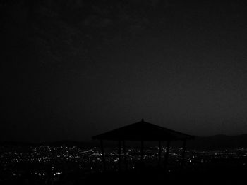 Illuminated cityscape at night