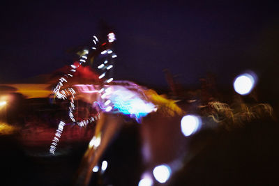 Close-up of illuminated christmas lights