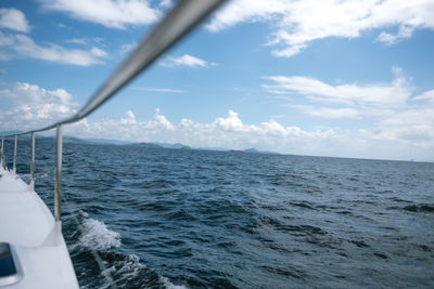 Close-up of sea against sky