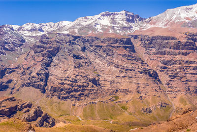 Close-up of snow covered mountain