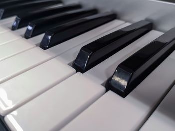 Close-up of piano keys