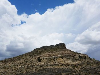 Low angle view of mountain against sky