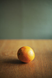 Close-up of orange on table