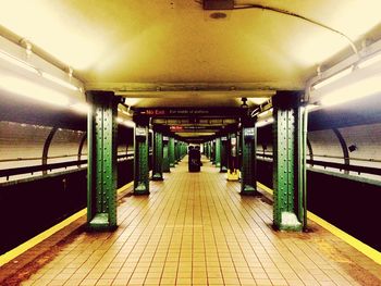 Illuminated underground walkway