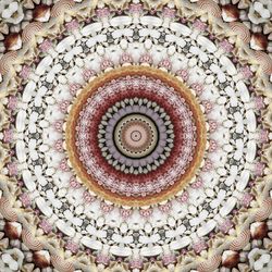 Directly below shot of multi colored pattern on floor