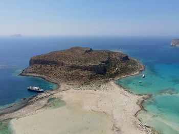 Ballos lagoon and beach in crete, greece