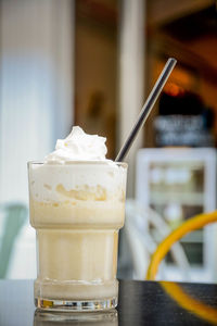 Close-up of drink on table