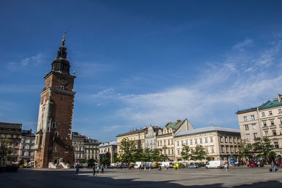 View of historic building against sky in city
