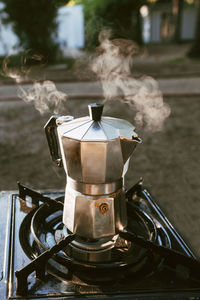 Close-up of coffee on table